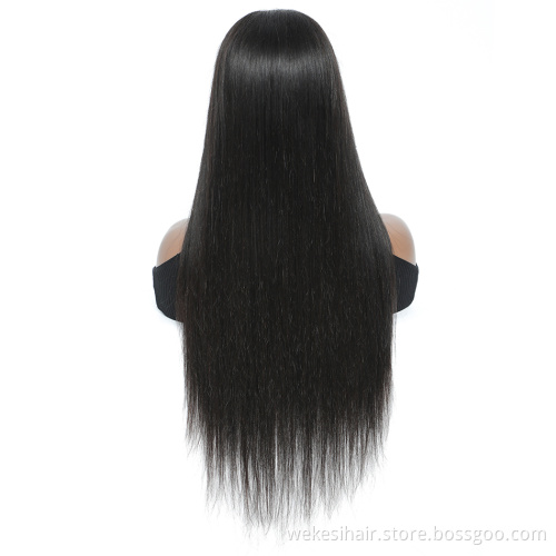 HD lace front wig wholesale 150% 180% density human hair transparent hd lace cuticle aligned 4x4 5x5 closure frontal wigs
